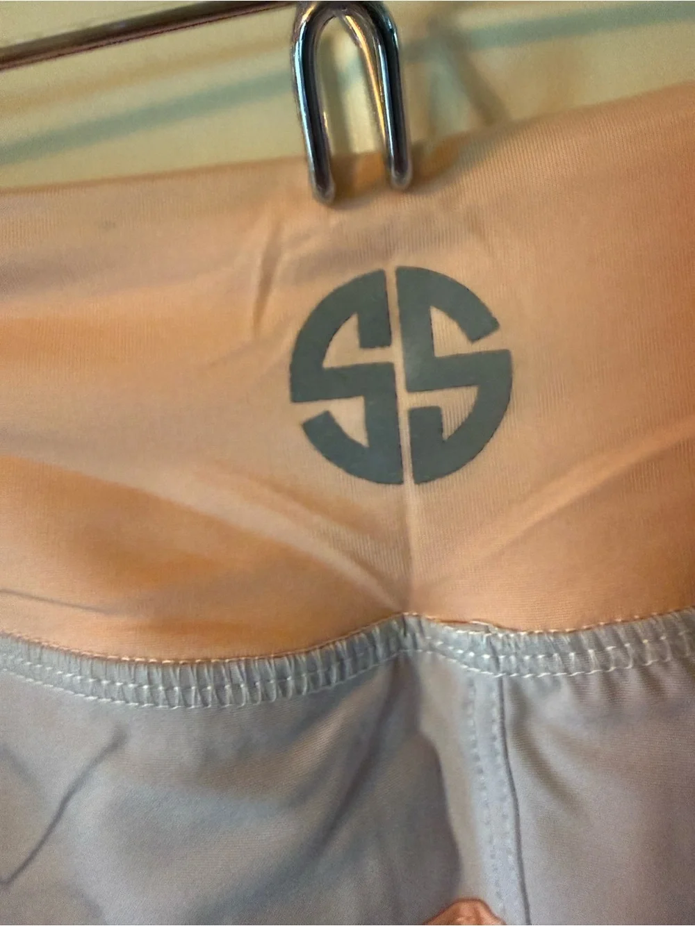 Simply Southern Peach & Light Gray Two-Tone Skort with Pockets NWT - Picture 10 of 10